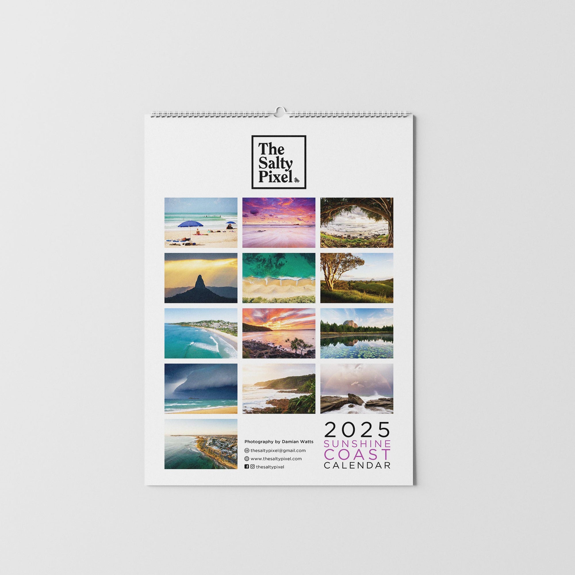 The Salty Pixel - 2025 Sunshine Coast A3 Calendar - metafield_custom.location - metafield_custom.subject