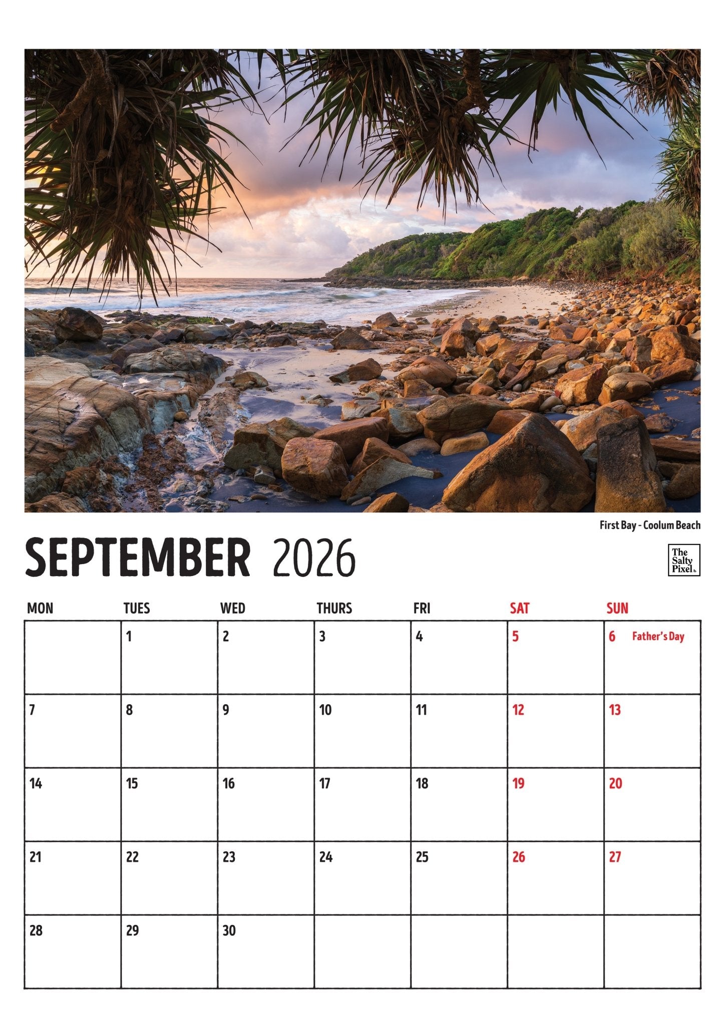 2026 Sunshine Coast A3 Calendar