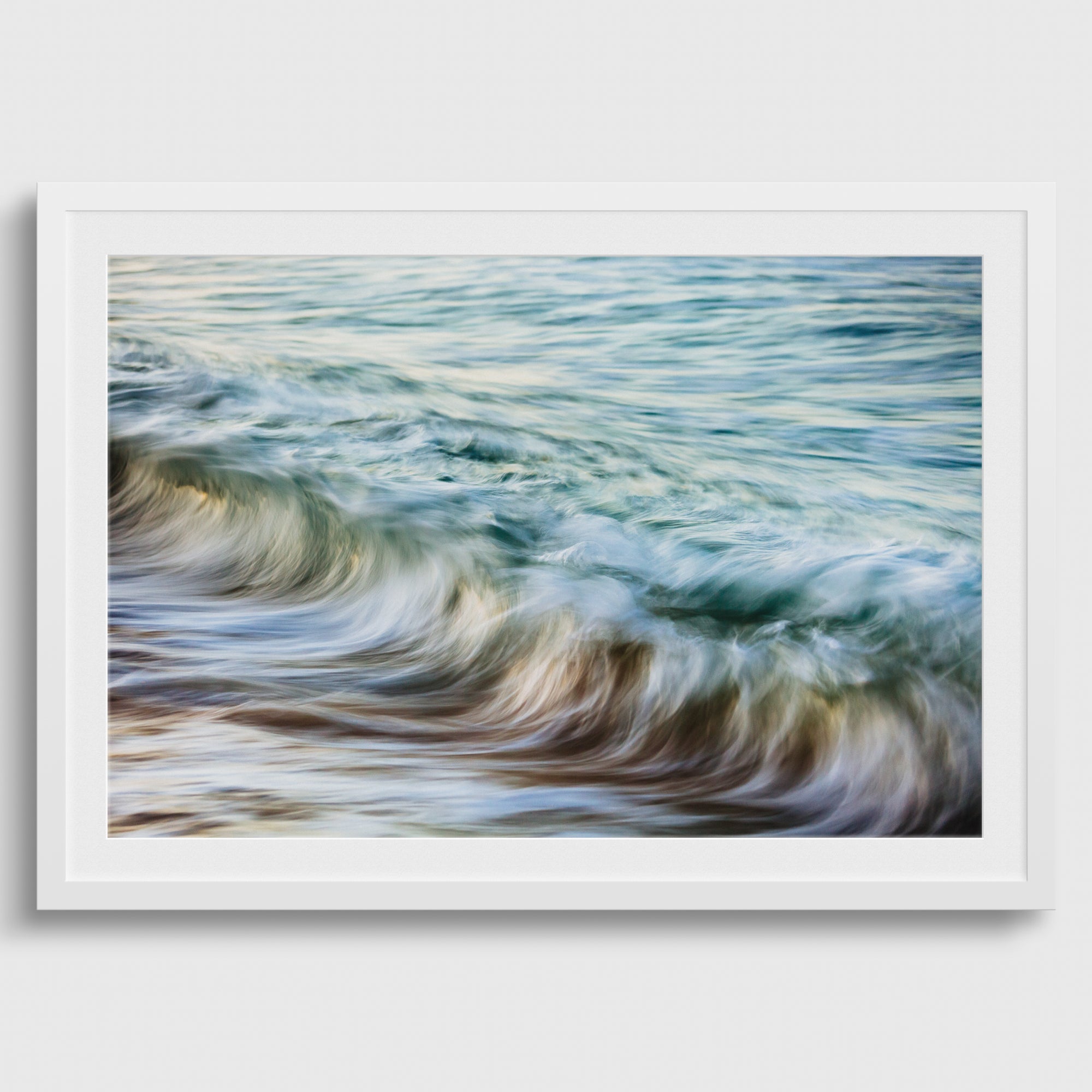 In Stock - Flow - Coolum Beach - 16"x24" - White Frame - The Salty Pixel